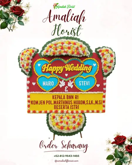 Papan Bunga Pernikahan Manistutu